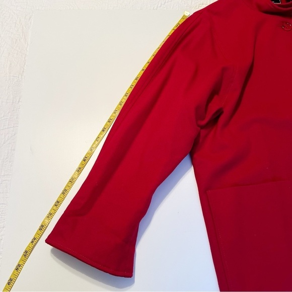 Kristen Blake 100% Merino Wool Dolman Sleeve Red Vintage Jacket Coat - Medium - Picture 12 of 14
